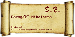 Daragó Nikoletta névjegykártya