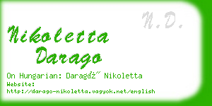 nikoletta darago business card